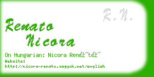 renato nicora business card